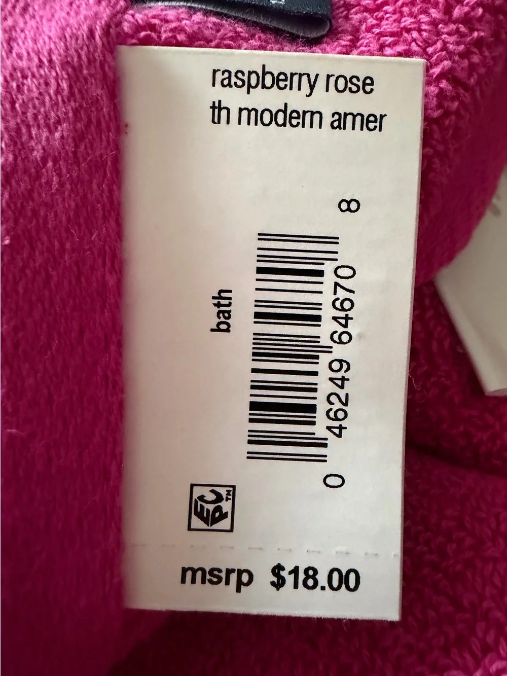 Tommy Hilfiger 10 Piece Vibrant Pink Cotton Bath Towel and Wash Cloth Set